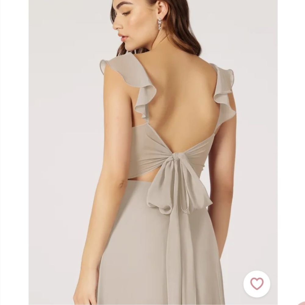 Floor length chiffon dress